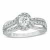 0.75 CT. T.W. Diamond Bypass Engagement Ring in 14K White Gold