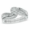 Thumbnail Image 0 of 0.50 CT. T.W. Diamond Cluster Bridal Set in 10K White Gold