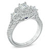 Thumbnail Image 1 of Vera Wang Love Collection 1.30 CT. T.W. Emerald-Cut Diamond Three Stone Engagement Ring in 14K White Gold