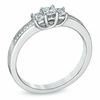 1.00 CT. T.W. Princess-Cut Diamond Three Stone Engagement Ring in 10K White Gold