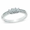 Thumbnail Image 0 of 0.50 CT. T.W. Princess-Cut Diamond Three Stone Engagement Ring in 10K White Gold