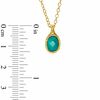 Thumbnail Image 1 of Piara™ Oval Turquoise Pendant in Sterling Silver with 18K Gold Plate - 17.5"