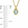 Thumbnail Image 1 of Piara™ Oval Blue Topaz Pendant in Sterling Silver with 18K Gold Plate - 17.5"