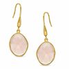 Thumbnail Image 1 of Piara™ Oval Pink Chalcedony Earrings in Sterling Silver with 18K Gold Plate