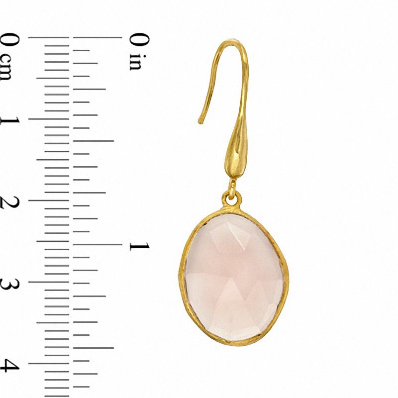Pink chalcedony earrings sale