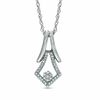 Thumbnail Image 1 of 0.10 CT. T.W. Diamond Bell Pendant in Sterling Silver