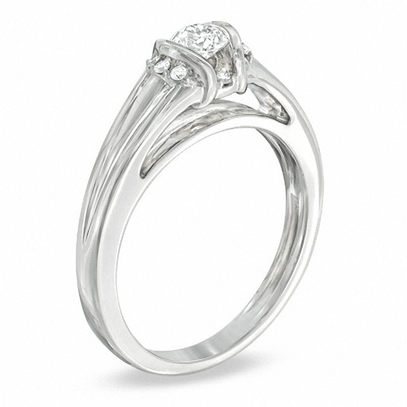 Main Image 2 of Sirena™ 0.33 CT. T.W. Diamond Ring in 14K White Gold