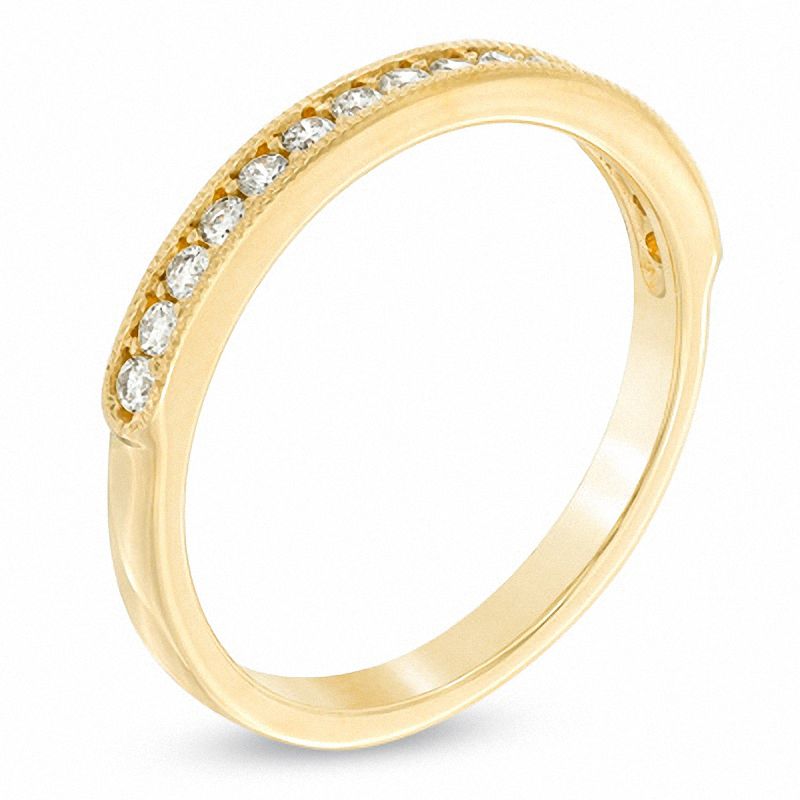 Sirena™ 0.25 CT. T.W. Diamond Milgrain Wedding Band in 14K Gold