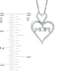 0.06 CT. T.W. Diamond "MOM" Heart Pendant in Sterling Silver