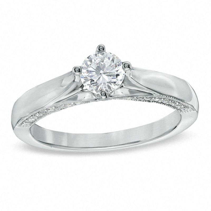 Main Image 1 of 0.50 CT. T.W. Diamond Engagement Ring in 14K White Gold