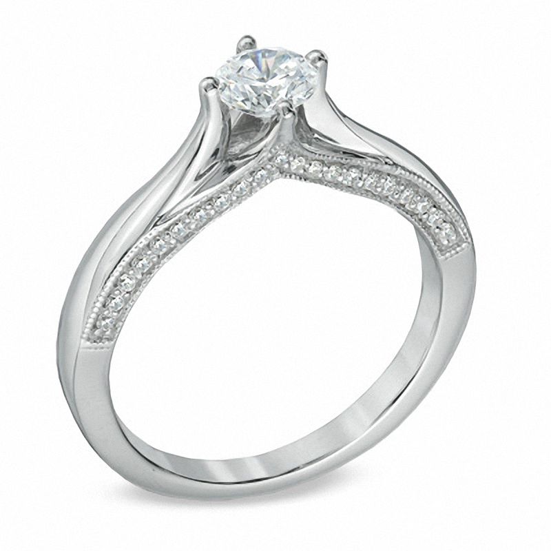 Main Image 2 of 0.50 CT. T.W. Diamond Engagement Ring in 14K White Gold