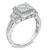 Thumbnail Image 2 of 0.95 CT. T.W. Composite Diamond Square Frame Engagement Ring in 14K White Gold