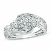 Thumbnail Image 0 of 0.95 CT. T.W. Diamond Cluster Engagement Ring in 14K White Gold