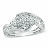 Thumbnail Image 1 of 0.95 CT. T.W. Diamond Cluster Engagement Ring in 14K White Gold