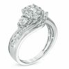 Thumbnail Image 1 of 0.95 CT. T.W. Diamond Cluster Engagement Ring in 14K White Gold