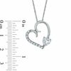 6.0mm Heart-Shaped Lab-Created White Sapphire Pendant in Sterling Silver
