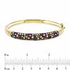 Thumbnail Image 2 of Multi-Gemstone Bangle in Sterling Silver with 18K Gold Plate - 7.25"