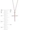 Thumbnail Image 1 of 0.05 CT. T.W. Diamond Cross Pendant in 10K Rose Gold