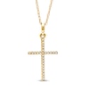 Thumbnail Image 1 of 0.05 CT. T.W. Diamond Cross Pendant in 10K Gold