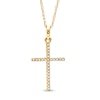 Thumbnail Image 0 of 0.05 CT. T.W. Diamond Cross Pendant in 10K Gold