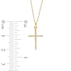 Thumbnail Image 2 of 0.05 CT. T.W. Diamond Cross Pendant in 10K Gold