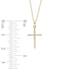 Thumbnail Image 1 of 0.05 CT. T.W. Diamond Cross Pendant in 10K Gold