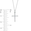 Thumbnail Image 1 of 0.05 CT. T.W. Diamond Cross Pendant in 10K White Gold