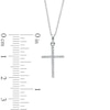 Thumbnail Image 2 of 0.05 CT. T.W. Diamond Cross Pendant in 10K White Gold