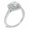 Thumbnail Image 2 of 1.20 CT. T.W. Diamond Square Double Frame Engagement Ring in 14K White Gold