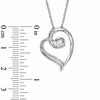0.25 CT. T.W. Diamond Heart Pendant in 10K White Gold