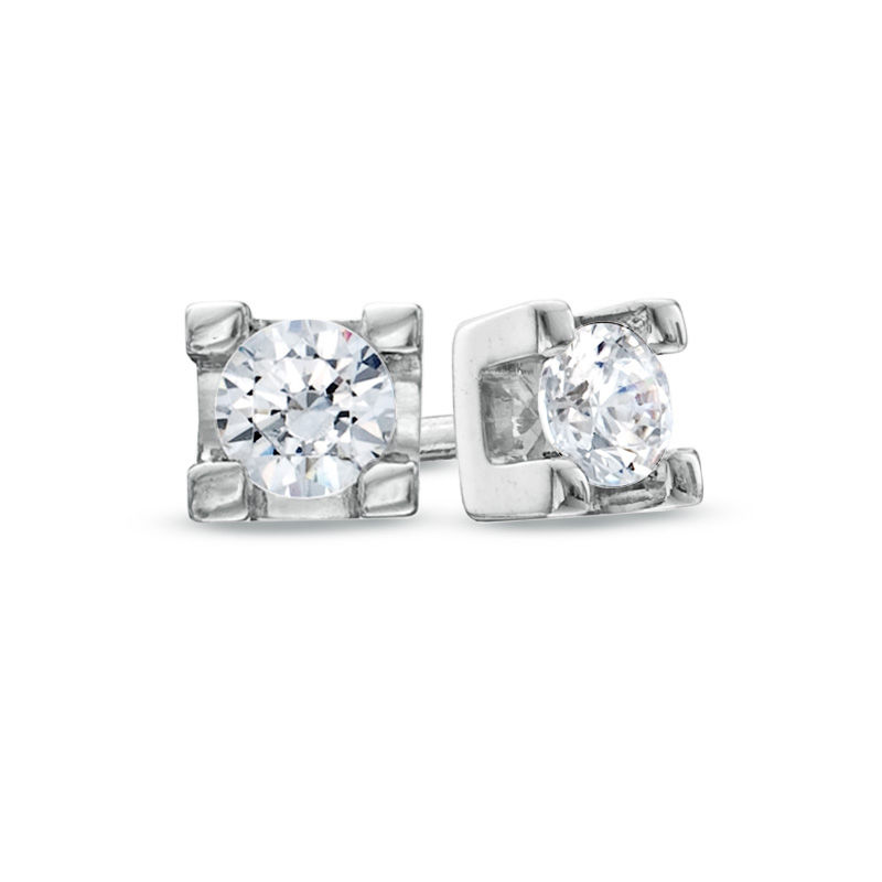 0.15 CT. T.W. Canadian Certified Diamond Solitaire Stud Earrings