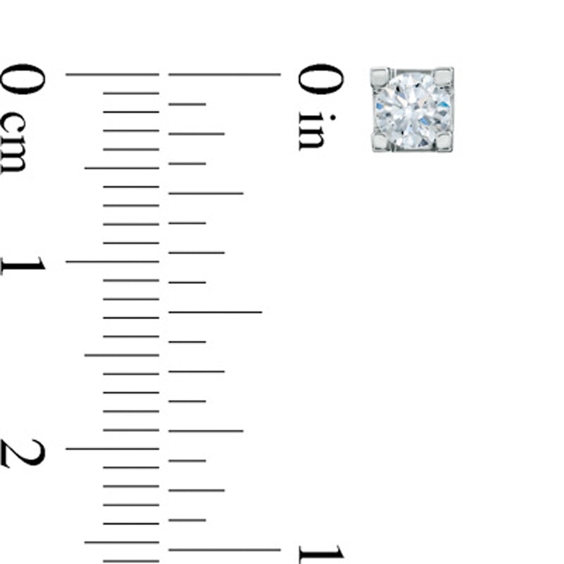 0.50 CT. T.W. Certified Canadian Diamond Solitaire Stud Earrings in 14K White Gold (I/I2)