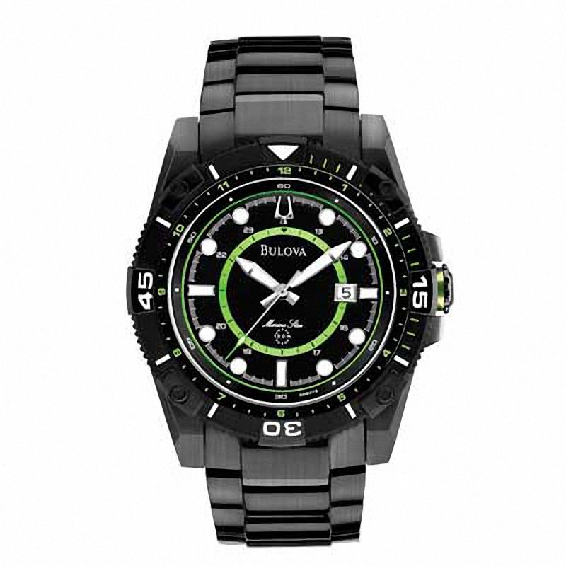 Men's Bulova Marine Star Black IP Watch (Model: 98B178)|Peoples Jewellers