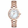 Ladies' Bulova Rose-Tone Watch with Mother-of-Pearl Dial (Model: 97L124)