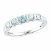 Thumbnail Image 1 of Aquamarine Five Stone Band in 10K White Gold