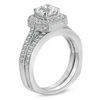 Thumbnail Image 2 of 6.0mm Princess-Cut Lab-Created White Sapphire Fashion Ring in Sterling Silver