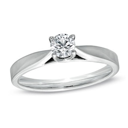 Celebration Canadian Ideal 0.30 CT. Diamond Engagement Ring in 14K White Gold (I/I1)