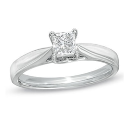 Canadian Ideal 0.50 CT. Princess-Cut Certified Diamond Ring in 14K White Gold (I/I1)