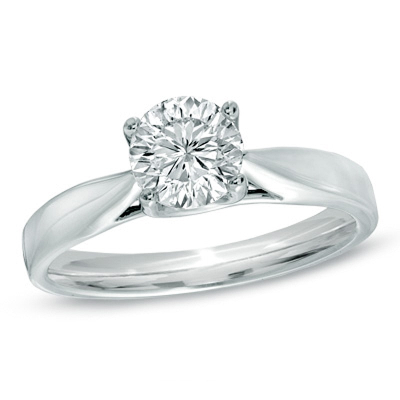 Main Image 1 of Canadian Ideal 1.00 CT. Certified Diamond Engagement Ring in 14K White Gold (I/I1)