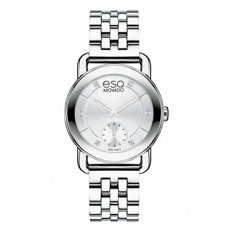 Ladies ESQ Movado Classica Diamond Accent Watch Model 07101410 Peoples Jewellers