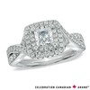 Thumbnail Image 1 of Celebration Canadian Ideal 1.00 CT. T.W. Princess-Cut Certified Diamond Ring in 14K White Gold (I/I1)