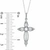 Thumbnail Image 2 of 0.20 CT. T.W. Diamond Open Cross Pendant in 10K White Gold
