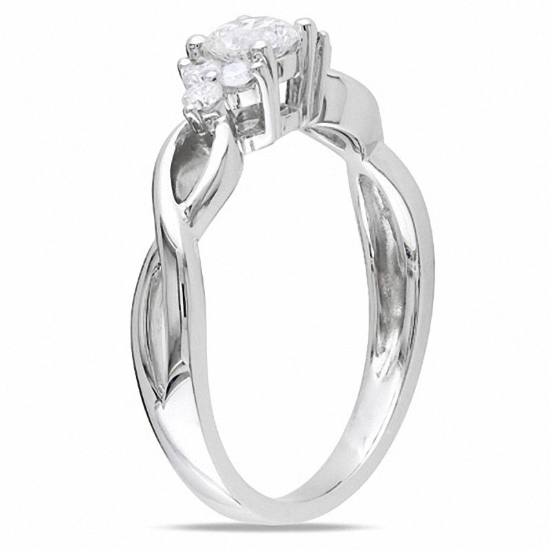 0.49 CT. T.W. Diamond Braid Ring in 14K White Gold