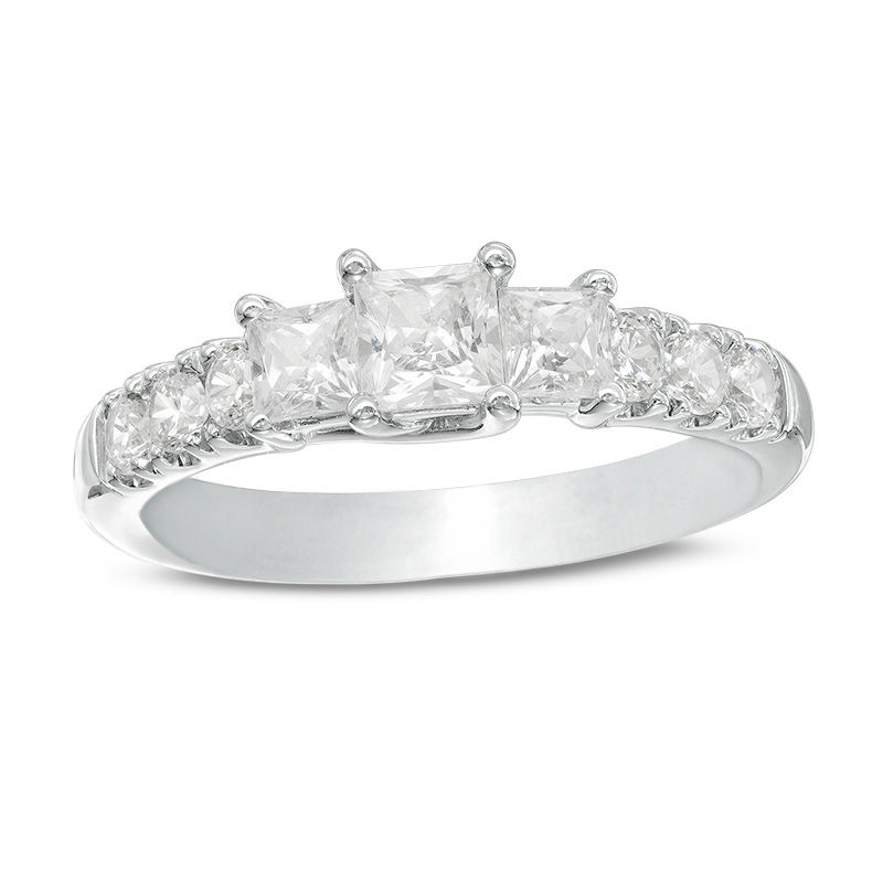 Celebration Canadian Ideal 1.20 CT. T.W. Princess-Cut Diamond Ring in 14K White Gold (I/I1)