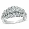 Thumbnail Image 0 of 1.00 CT. T.W. Diamond Triple Row Vintage-Style Anniversary Band in 10K White Gold