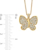 Thumbnail Image 2 of AVA Nadri Crystal Butterfly Pendant in Brass with 18K Gold Plate - 16"