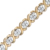 Thumbnail Image 1 of 1.00 CT. T.W. Quad Diamond "X" Bracelet in 10K Gold