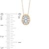 Thumbnail Image 1 of 0.33 CT. T.W. Diamond Oval Cluster Pendant in 10K Gold