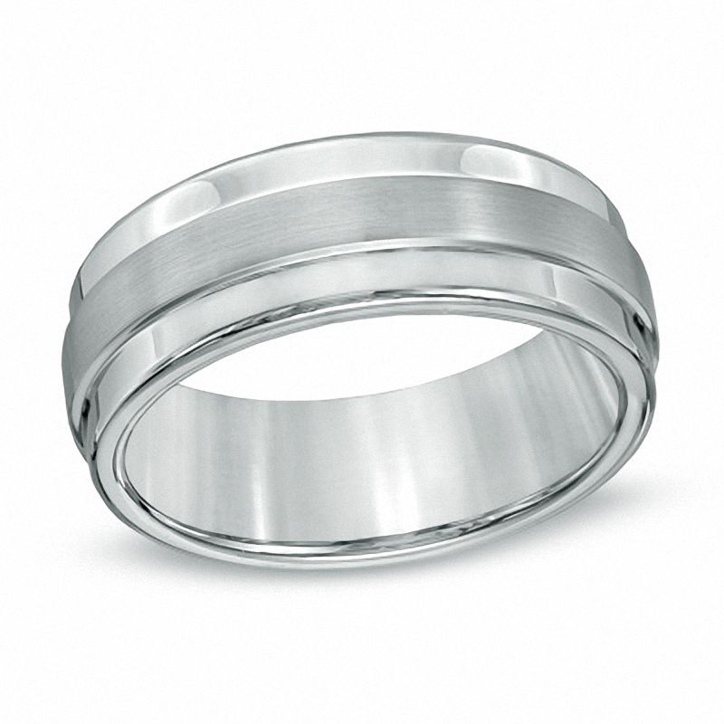 Men's Triton 8.0mm Comfort Fit Tungsten Wedding Band - Size 10
