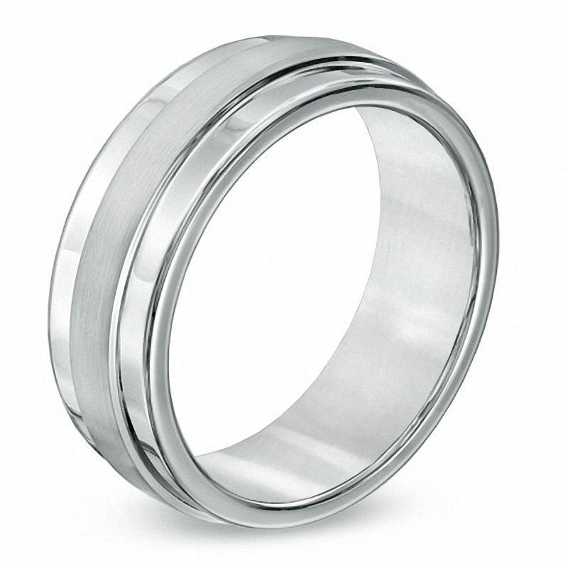 Men's Triton 8.0mm Comfort Fit Tungsten Wedding Band - Size 10